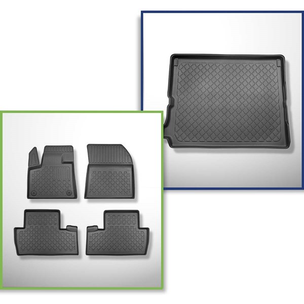 Tappetino Per Bagagliaio Peugeot 5008 II SUV (2017-) - TPE Antiscivolo, Impermeabile, Design Precisione - Foto 3